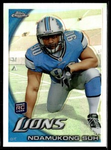 2010 TOPPS CHROME REFRACTOR NDAMUKONG SUH RC DETROIT LIONS #C160