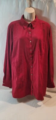Women’s Red MOTHERHOOD Maternity Long Sleeve Button Down Shirt Size L (GCURZ) - Image 1 of 4