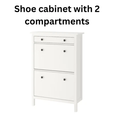 IKEA HEMNES Zapatero con 2 Compartimentos 89x30x127 cm Blanco Foto 1 de 4