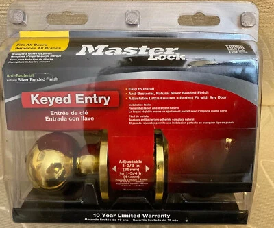 Juego de cerraduras de perilla Master Lock Bao0103, mecánico, entrada, grd. 3 Foto 1 de 4