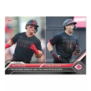 2023 Topps AHORA # 513 McLain & Steer juego empatando y ganando recursos humanos - ¡Envío gratuito! - Imagen 1 de 2