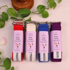 Yogikuti Baumwolle Yoga Gürtel 9 Fuß & 7 Fuß (4 Stück) Yogagurt Yogagürtel, Yogaprops - Bild 1 von 9