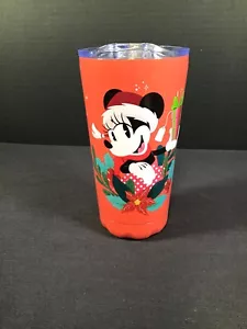 Vaso y tapa de metal de Minnie Mouse vacaciones de Navidad de los parques de Disney un regalo para mí - Imagen 1 de 5