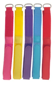 Children's, Ladies 14mm Colour Sports Nylon Fabric Hook And Loop Watch Straps - Picture 1 of 6