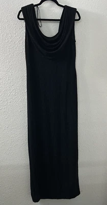 Maxi Vestido De Colección Alex Evenings Cuello Capucha Para Mujer 12 Negro Metálico Vestido Y2K Gótico Foto 1 de 4