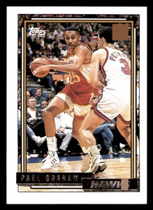 1992 Topps Paul Graham #173 Atlanta Hawks  Near Mint or Better
