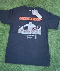 BILLIE EILISH x TAKASHI MURAKAMI KIDS BLACK GRAPHIC TEE 11-12 YOUTH UNIQLO SHIRT - Picture 1 of 3