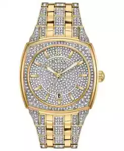 NUEVO Reloj de Cuarzo Bulova Phantom Para Hombre Acero Inoxidable Cristal 98B323 Tono Dorado - Imagen 1 de 4