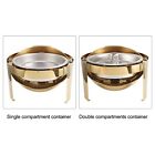 Chafing Dish Gold Visible 6 Liters Round Stainless Steel Chafer Buffet Warmer HG