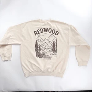 Sudadera Redwood California Crema y Marrón Cuello Redondo Inclinación Completa Mediana Senderismo - Imagen 1 de 12