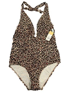 Kona Sol Women’s Size XL (16-18) SwimSuit Bikini Leopard Print - Picture 1 of 4