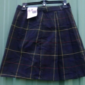 Girls Juniors NEW Plaid Scooter Skirt Size 14 School Uniform Tweed - Picture 1 of 3