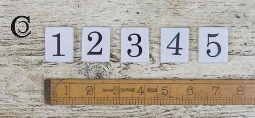 OFF WHITE Inserti in ceramica per etichetta telaio appendiabiti bianco sporco n. 1 a 5