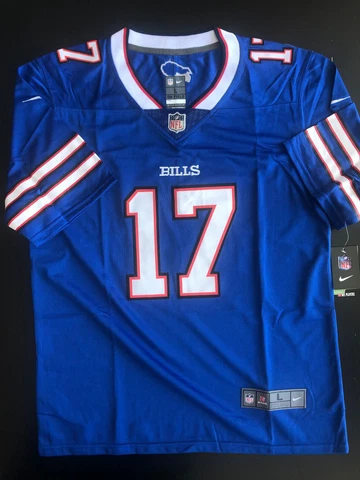 Nike Men's On Field Josh Allen #17 Buffalo Bills Blue Jersey Size Large NWT Cover