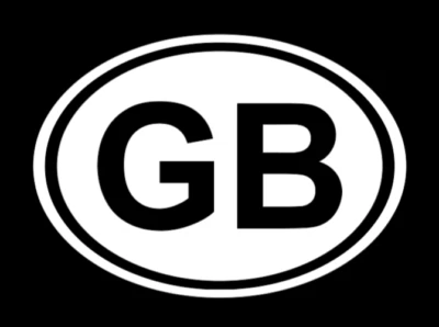 GB 英国乡村代码赛车运动乙烯基贴花贴纸迷你 Cooper Euro — 第 1/3 张图片