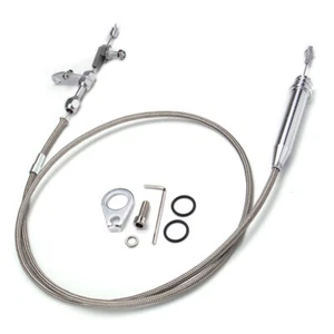 700R4 Stainless Steel Braided Transmission Kick Down Detent Cable SBC BBC for GM - Bild 1 von 10