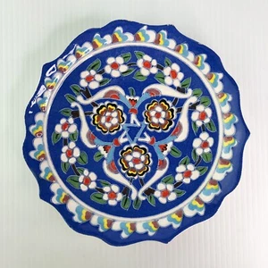 Vintage Akkas Gini Handmade Kutahyai Turkiye Turkish Ceramic Display Plate 18cm - Picture 1 of 8
