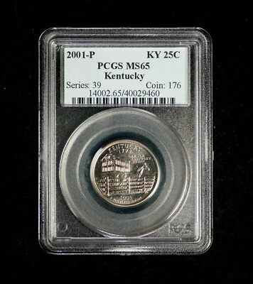 2001 P Kentucky Statehood Quarter PCGS MS 65 - Image 1 of 2