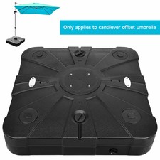Gymax Patio Umbrella Stand Base Weight 4 Wheels W/Cross Base Black