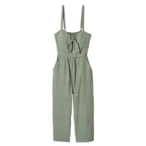 Disney Moana Green Floral and Polka Dot Jumpsuit Summer Romper Women's XS #3278 - Picture 1 of 6