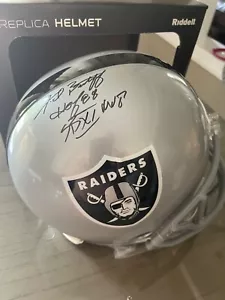 OAKLAND RAIDERS FRED BILETNIKOFF SIGNIERT RIDDELL TB F/S Rep HELM SB XI MVP BAS - Bild 1 von 3