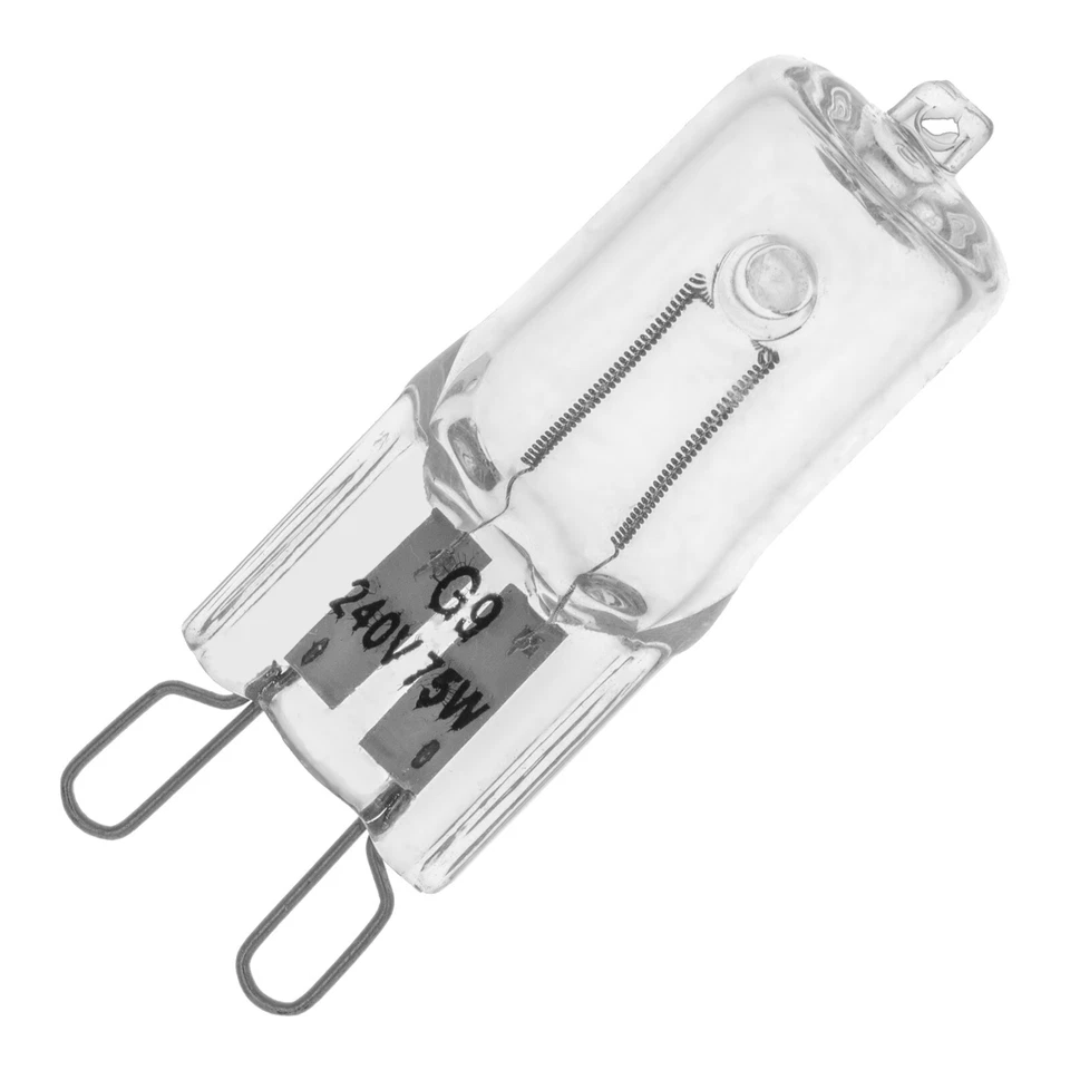 1pc 75W G9 Clear Tungsten Halogen Dimmable Bulb Light Lamp Globe 240V 2k Hr Watt - Image 1 of 2