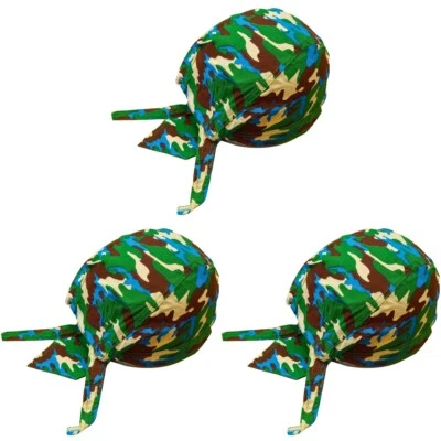 3pc Set Durag Skull Cap Head Wrap Biker Motorcycle Du Do Paisley Bandana Doo Rag - Image 1 of 4