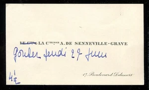 carte de visite . Madame la Comtesse A. De SENNEVILLE-GRAVE - Imagen 1 de 1