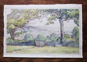 20thC Landscape Ivy Bailey Original Watercolour London Artist Signed Quality Art - Picture 1 of 6