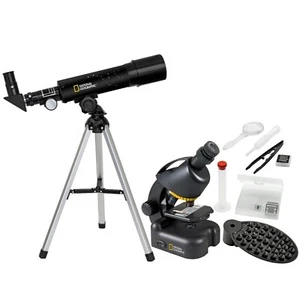 National Geographic Compact Telescope and Microscope Set #9118200 (UK Stock) NEW - Picture 1 of 24