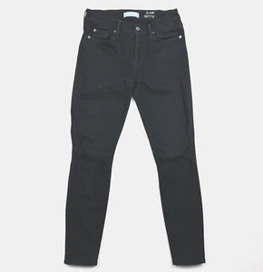 7 For All Mankind Jeans Womens 28 Black Distressed b(air) The Ankle Skinny - Picture 1 of 15