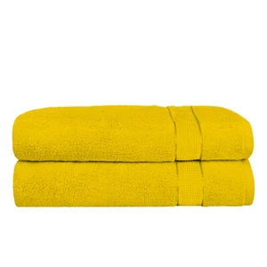 2 Piece Combed Cotton Bath Towels Set Luxury 27x54 Inch 600 GSM - Picture 1 of 26