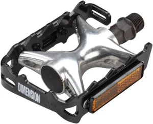 Pedales Dimension Mountain Compe, 9/16", negros/plateados - Imagen 1 de 2