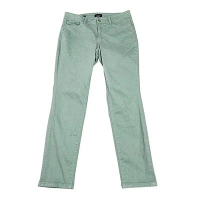 NYDJ Alina Jeans Womens Size 8 Convertible Ankle Lift Tuck Cotton Stretch Green - Image 1 of 4