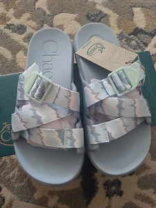 Women's Chacos Chillos Slide Sandal Tinge Sky Blue Size 6 Adjustable NWBOX - Picture 1 of 11