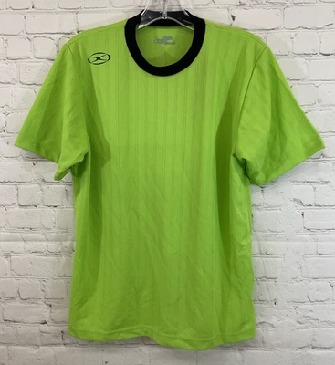 Футболка Xara 1003 взрослая 100% полиэстер лайм зеленая черная маленькая - Изображение 1 из 4