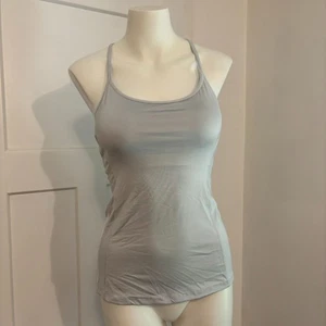 Camiseta sin mangas Athleta talla pequeña gris con tiras en la espalda yoga atletismo pilates - Imagen 1 de 7