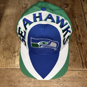 raro cappello snapback vintage anni 80 90 Seattle Seahawks Eastport squadra NFL calcio - Foto 1 di 6