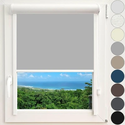 Thermorollo mit Blende Kassettenrollo Tür Fenster Sonnenschutz Verdunklung Innen - Bild 1 von 4