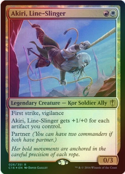 1 x Akiri, Line-Slinger - Foil - Commander 2016 - LP - MTG - Image 1 of 1