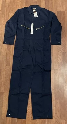 NEW Walls Master Made Coveralls 44 Reg - Canvas Snap Zip Work Suit pockets - Image 1 of 4