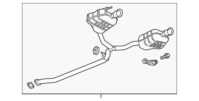 Silenciador GM genuino con tubo de escape 85154355 Foto 1 de 3