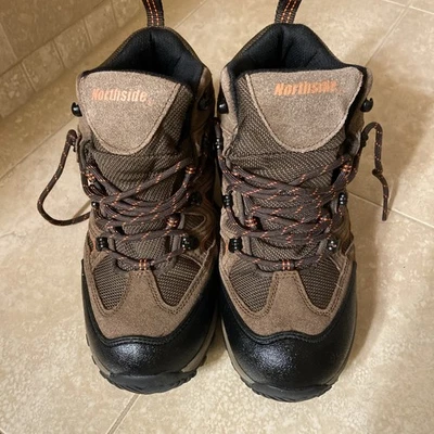 Botas de caminhada masculinas impermeáveis marrom tamanho 9 North Side - Imagem 1 de 4