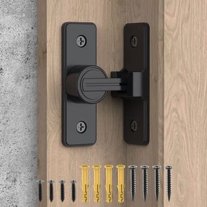 90 Degree Flip Barn Door Lock Heavy Duty Sliding Gate Latches Locks for Garde... - Picture 1 of 8