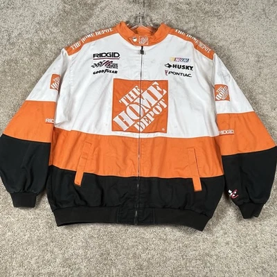 Tony Stewart Nascar Jacket Mens XL Orange White Home Depot Chase Authentics - Image 1 of 4
