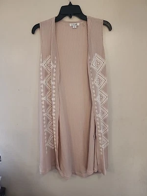 Просто Ноэль розовый вязаный длинный кардиган размер xsmall  - Изображение 1 из 4