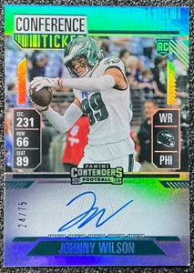 Johnny Wilson 2024 Contenders #133 RPS Rookie Ticket Conference /75 (RC, AU) - Picture 1 of 2