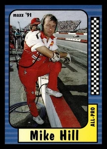Mike Hill 1991 Maxx Racing Race Card #209 Junior Johnson & Associates *124 - Picture 1 of 2