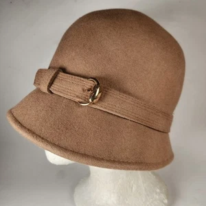 SAN DIEGO Hat Co Hat Clothe Belted 100% Wool Brown Classic - Picture 1 of 9