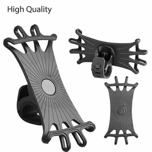 Support Téléphone Portable Support GPS Rotation 360° VTT Vélo Moto Silicone - Photo 1 sur 11